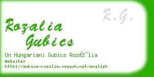 rozalia gubics business card